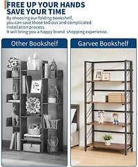 gaomon No-Assembly Folding Bookshelf