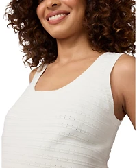 Ingrid + Isabel Maternity Sleeveless Pointelle Sweater Dress