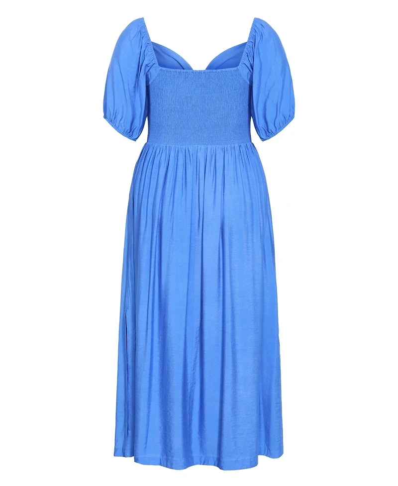 City Chic Women's Villa Roma Tie Front Dress