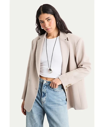 Warehouse Women's Oversized Single Breasted Blazer