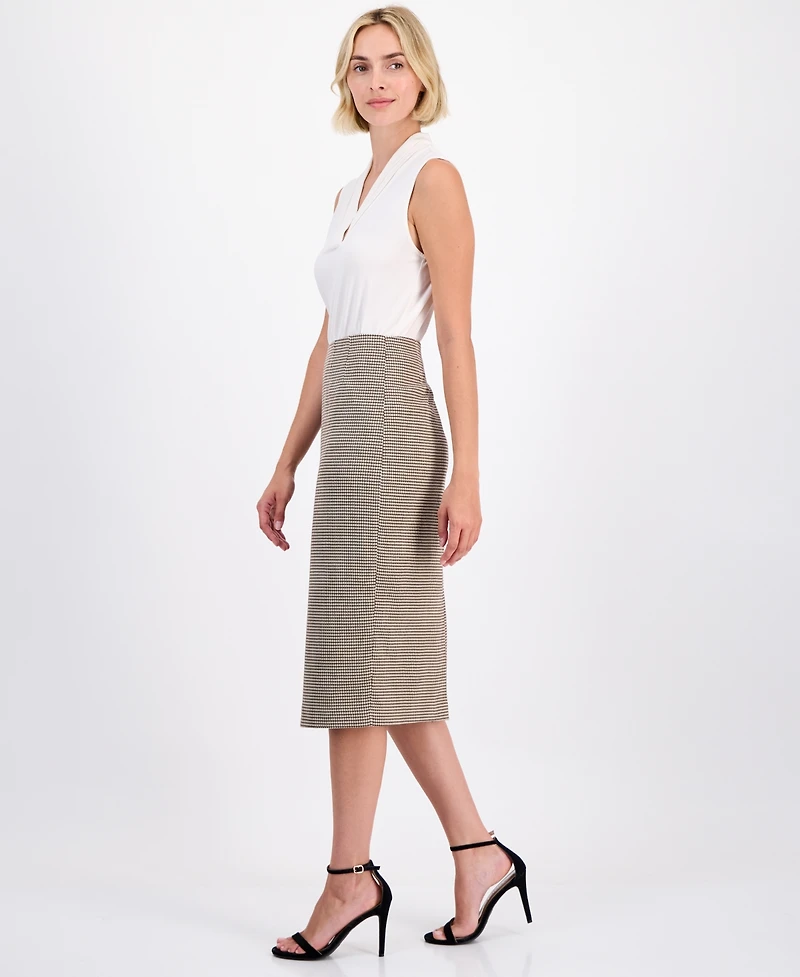 Anne Klein Women's Houndstooth Pencil Skirt