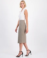 Anne Klein Women's Houndstooth Pencil Skirt