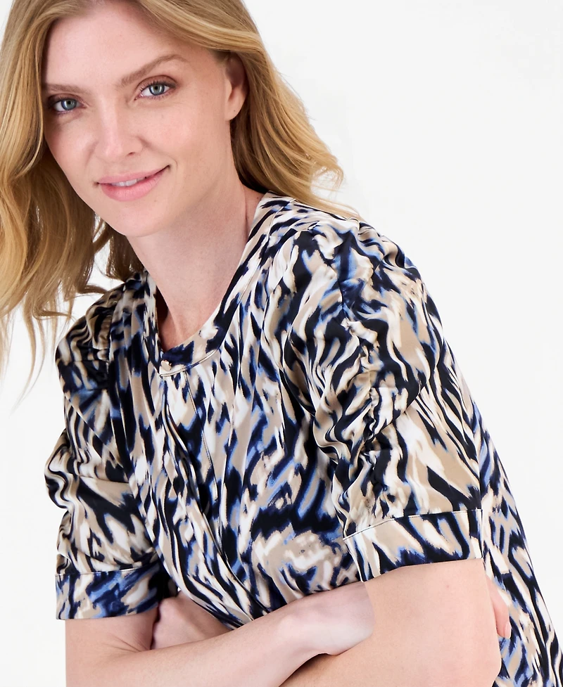Anne Klein Women's Puff-Sleeve Blouse