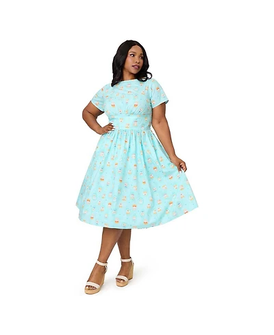 Unique Vintage Plus 1950s Swing Dress