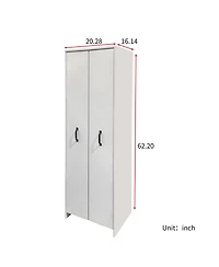 Streamdale Furniture 4-Tier Sliding Door Bookcase with Hidden Storage and Wheels