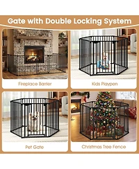 Cozito Extra Wide 6-Panel Adjustable Gate Fits 34.5-154 in Openings