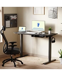 FlexiSpot Adjustable Standing Desk with Memory Controls Hooks and Storage Box Quick Install