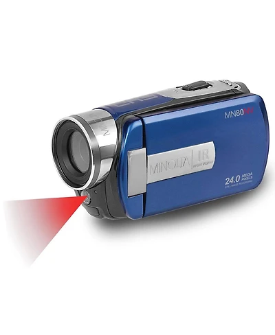 Minolta MN80NV 1080p Full Hd 3" Touchscreen Camcorder with Nightvision, Blue