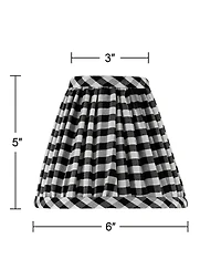 Springcrest Gingham Plaid Pleated Cotton Clip-On Empire Shade (3x6x5
