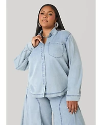 Ashley Stewart Women's Chambray Shirt