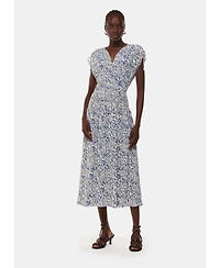 Whistles Women's Flaming Leopard Print Midi Dress