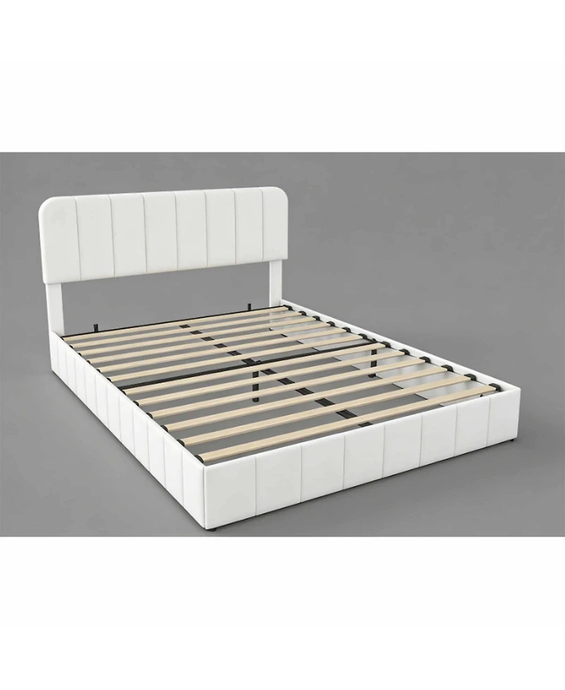 gaomon Velvet Upholstered Platform Bed with 4 Storage Drawers - Adjustable Headboard, No Box Spring Needed
