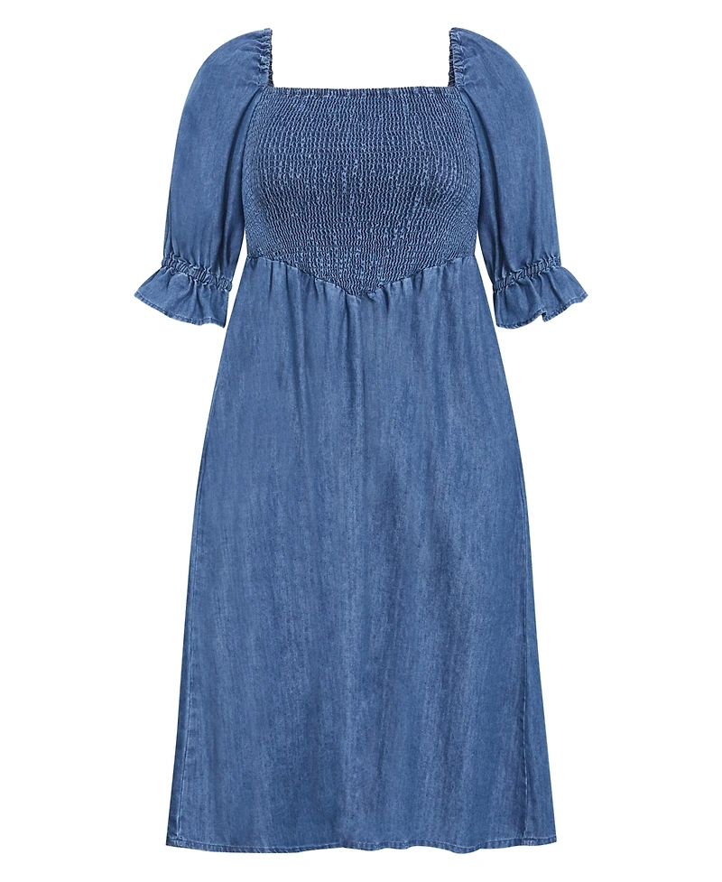 City Chic Women's Kaitlyn Denim Midi Dress