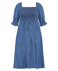 City Chic Women's Kaitlyn Denim Midi Dress