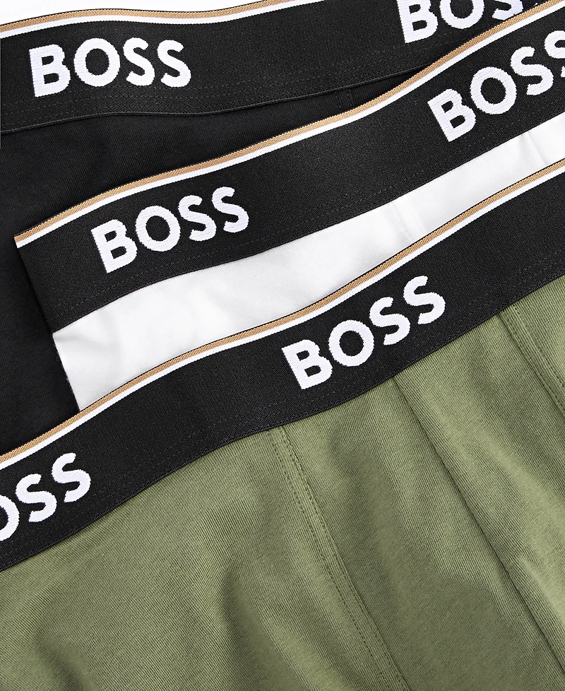 Boss by Hugo Men's Power 3-Pack Stretch Cotton Trunks