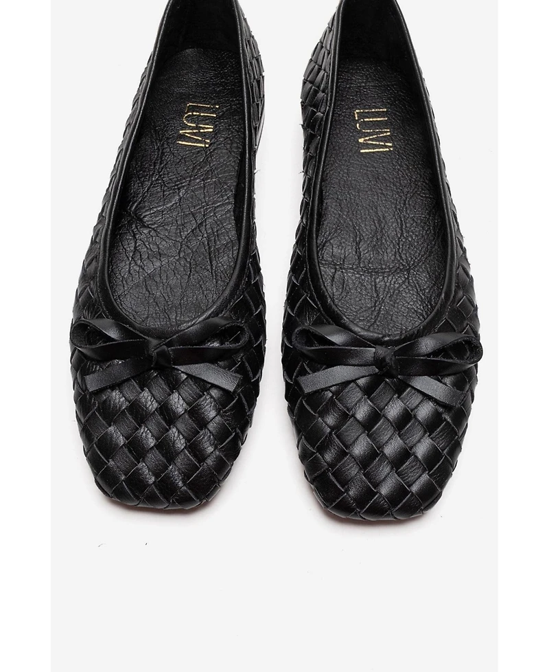 Forever & Always Shoes Women's Garen Leather Ballet Flat