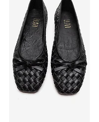 Forever & Always Shoes Women's Garen Leather Ballet Flat
