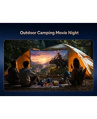 Aurzen Portable 120-Inch Projector Screen 16:9 4K Hd, Foldable Anti-Crease, Double-Sided Screen for Indoor/Outdoor Home Theater and Backyard