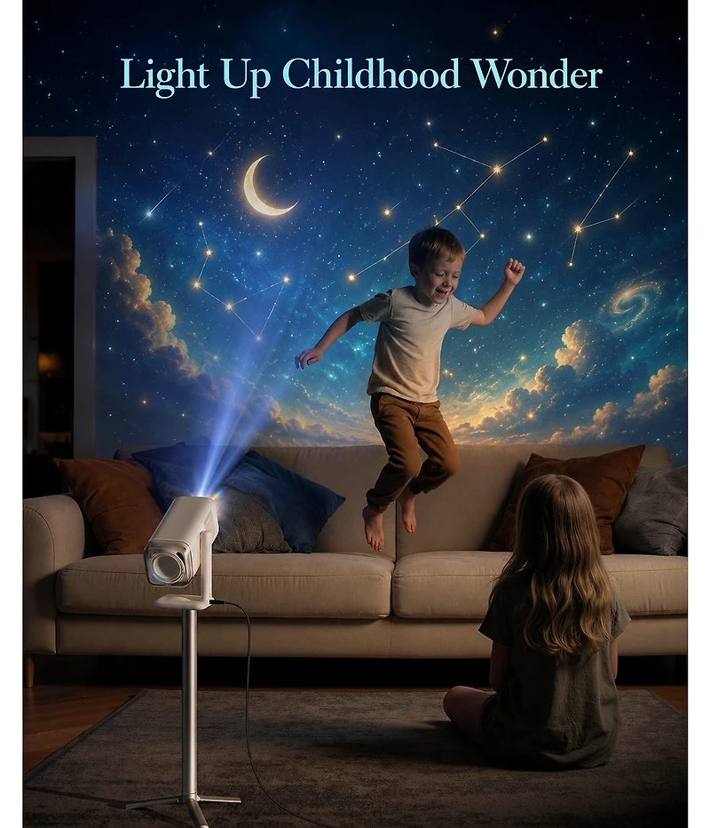 Aurzen Aurora Beam Lens for Projector, 5X Bigger Image and Wide Angle, Star Projector Accessory, Magnetic Snap-On Design, for Immersive Viewing