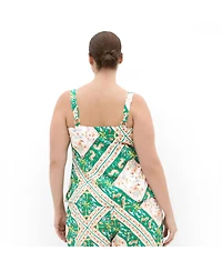 City Chic Women's Plus Jayla Prairie Print Top