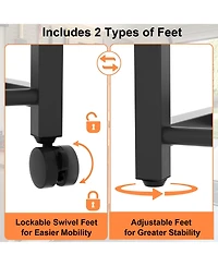 Aheaplus Large Printer Stand with 4-Tier Storage and Charging Station, 3D Printer Table with Filament Storgae and Rolling