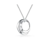 Bling Jewelry Eternal Circle Inspirational Words Friends Forever Mother Daughter Pendant Necklace Sterling Silver