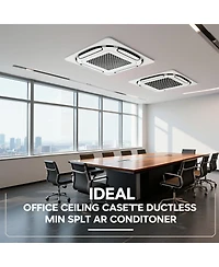 Xo 9000 Btu Ceiling Mini Split Air Conditioner with Wifi, 208/230V, Ductless Hvac for Office, Retail and Home