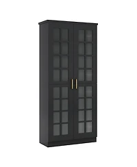 Slickblue Modern Shoe Cabinet with 8 Tier Adjustable Storage Shelves