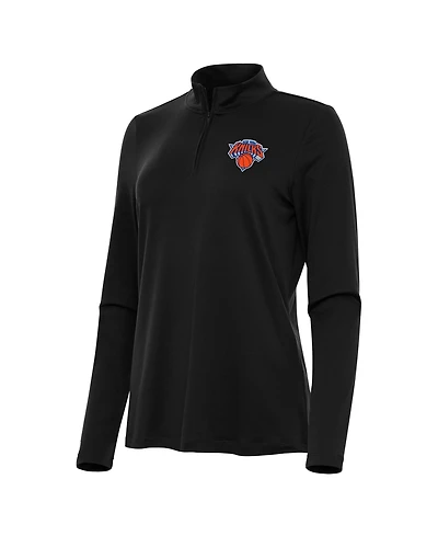Antigua Women's New York Knicks Reprocess Quarter-Zip Sweatshirt