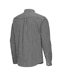 Antigua Men's New York Knicks Ellis Woven Tri-Blend Button-Down Shirt
