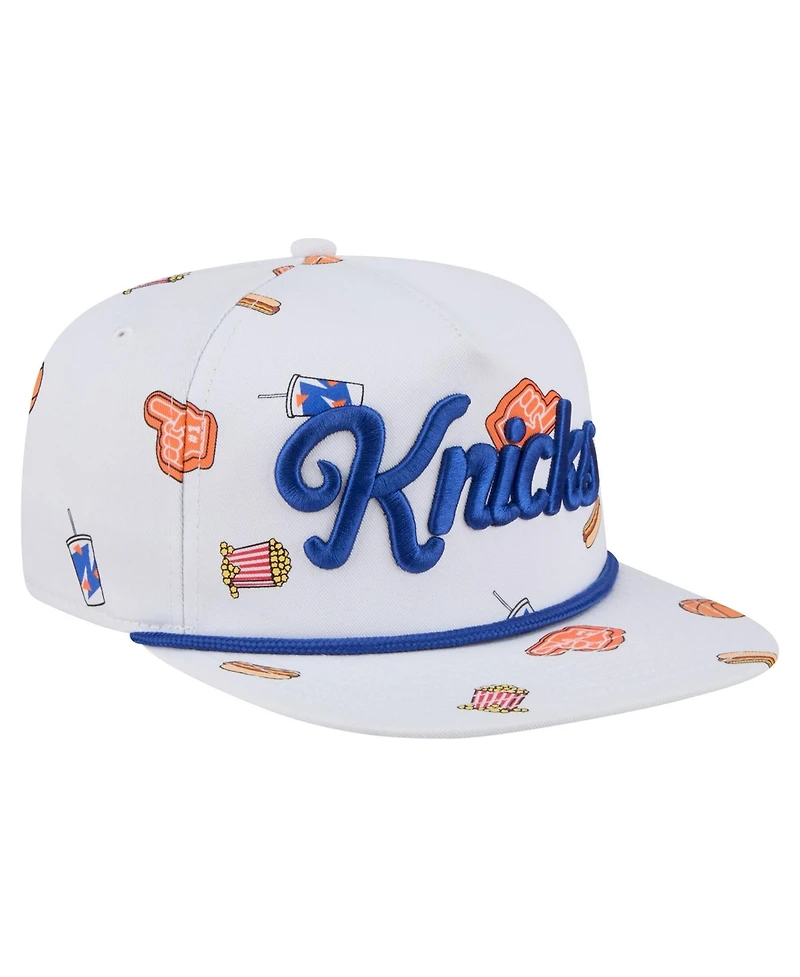 New Era Men's White New York Knicks Team Cheer Rope 19TWENTY Adjustable Hat