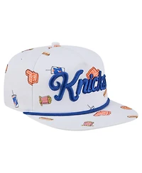 New Era Men's White New York Knicks Team Cheer Rope 19TWENTY Adjustable Hat