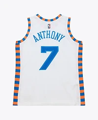 Mitchell & Ness Men's Carmelo Anthony White New York Knicks 2015-16 Hardwood Classics Authentic Jersey