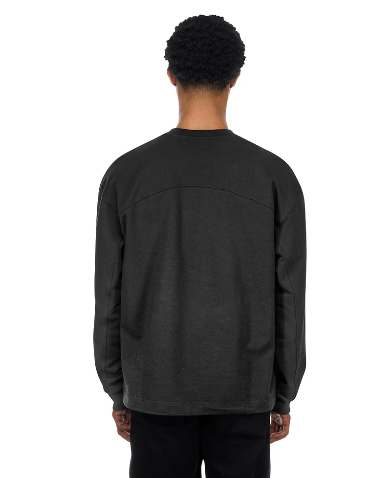 New Era Men's Black York Knicks Leisure Collection Stretch Fleece Sweatshirt