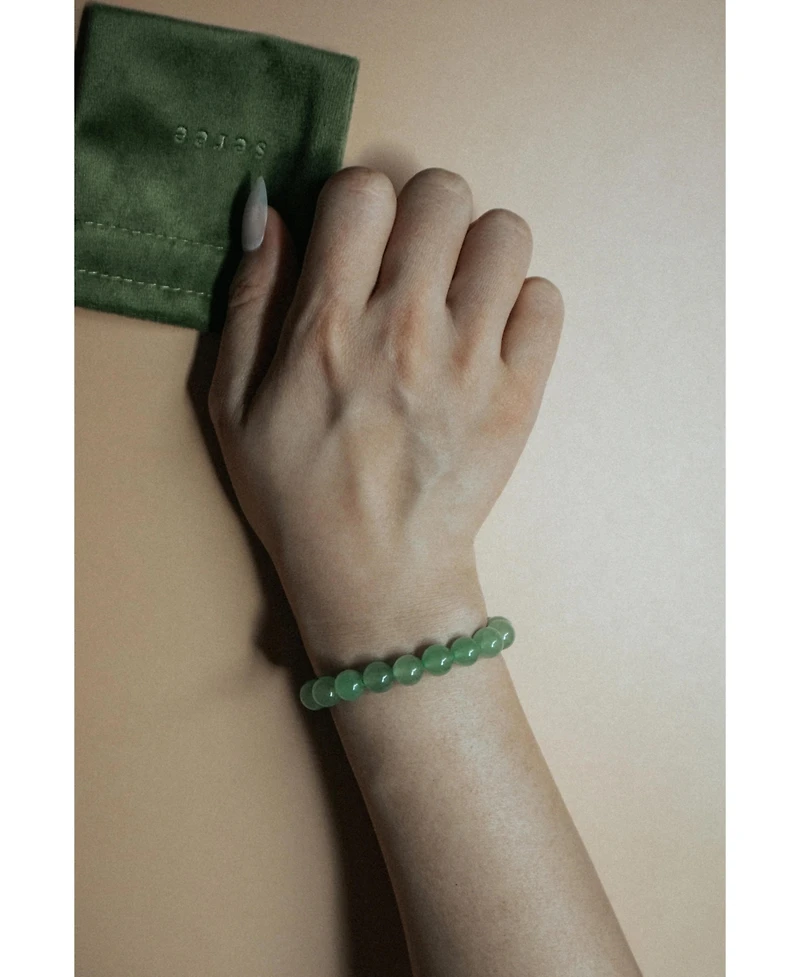 seree Smiley face - Green jade signet ring
