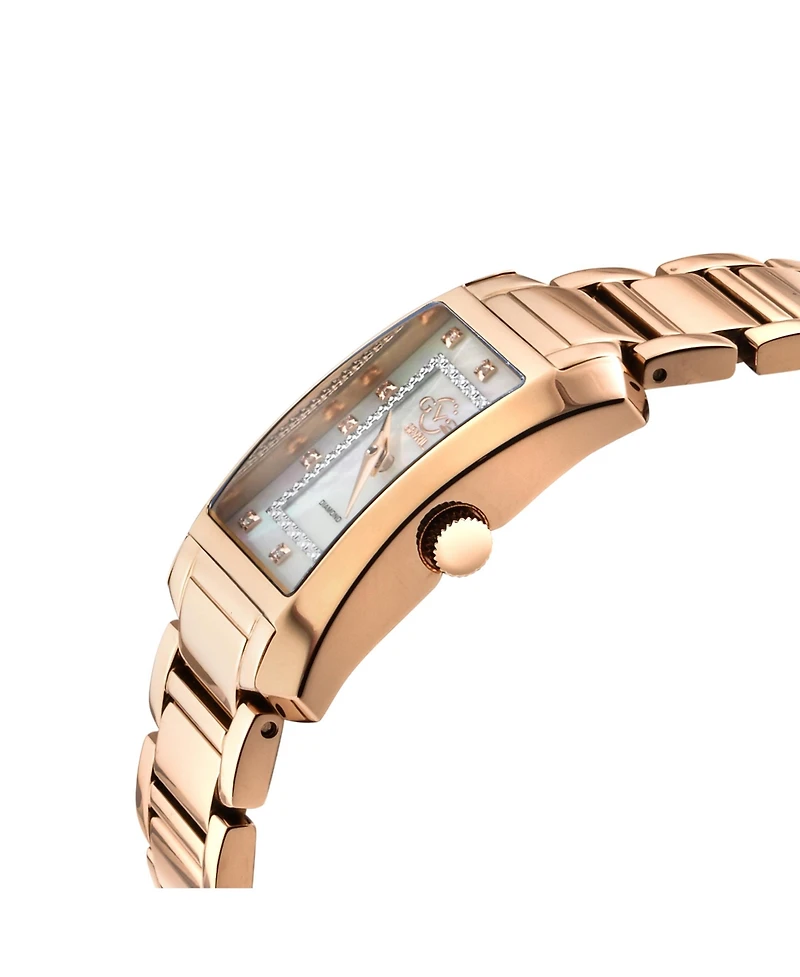 GV2 by Gevril Women's Luino Swiss Quartz Diamond Ip Stainless Steel Bracelet Watch