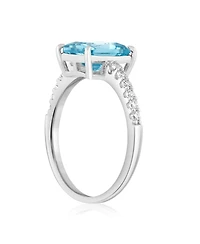 Simona Elegant Radiant-Cut 4-Prong Solitaire Cz Ring