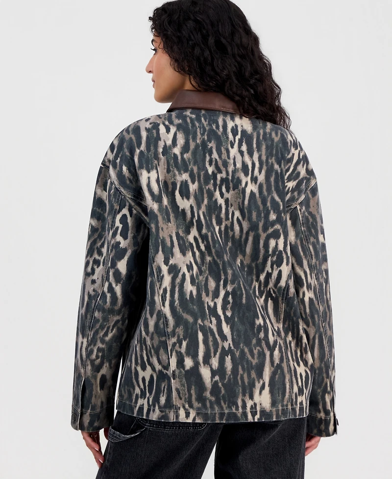 Madden Girl Juniors' Twill Barn Jacket