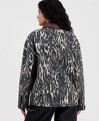 Madden Girl Juniors' Twill Barn Jacket