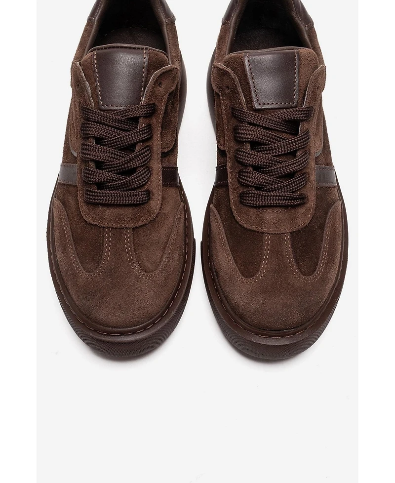 Forever & Always Shoes Women's Ivara Leather Everyday Sneaker