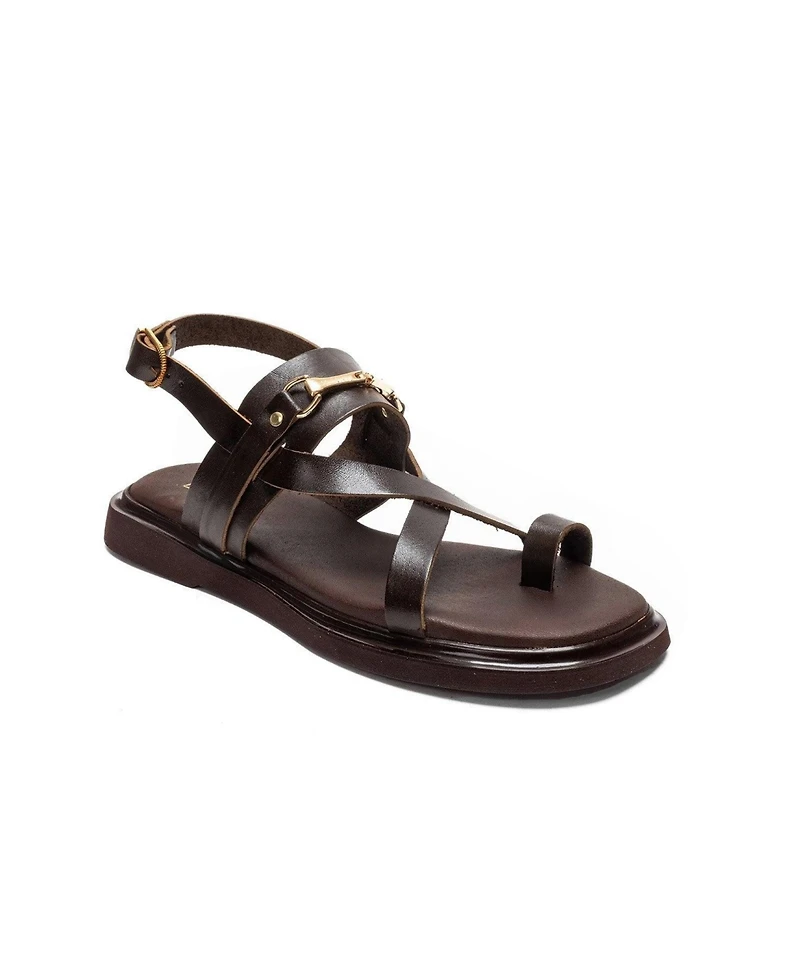 Forever & Always Shoes Women's Fabiana Leather Thong Sandal