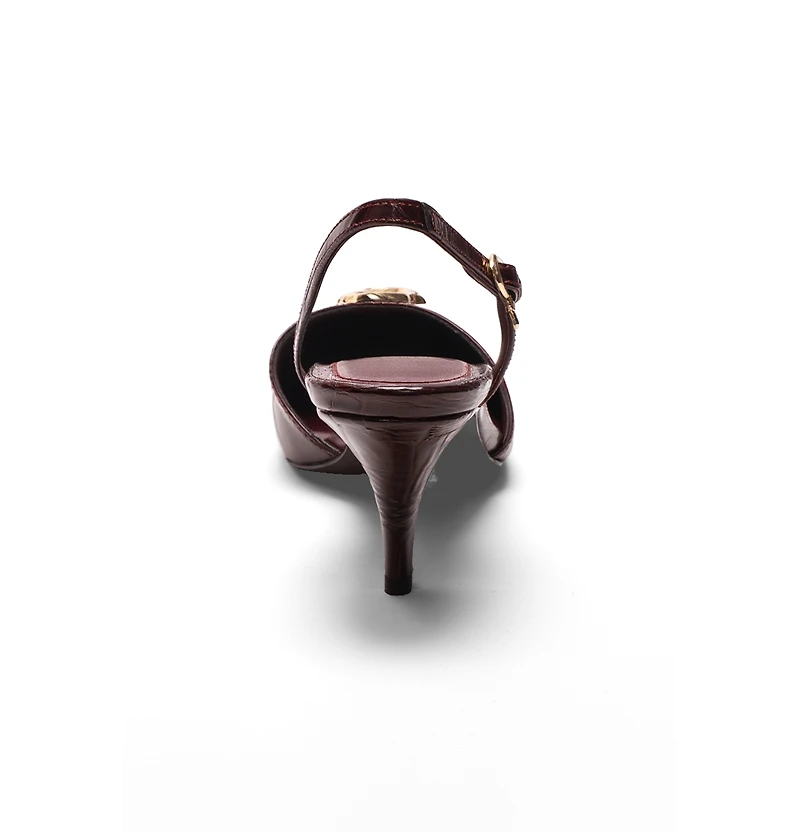 Prologue Shoes Women's Yvella Buckle Pointed Toe Stiletto Pump