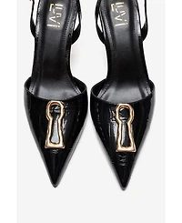 Prologue Shoes Women's Yvella Buckle Pointed Toe Stiletto Pump