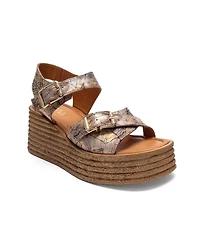 Forever & Always Shoes Women's Mirette Leather Platform Sandal