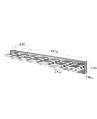 Busdays 45 Inch Modern 7 Light Led Vanity Light Square Acrylic Lampshades Wall Mount Fixture for Bathroom Mirror Lighting