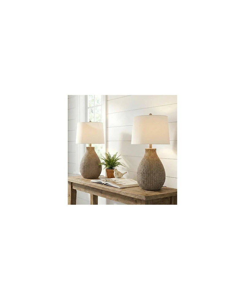 360 Lighting Adelyn 28" High Gourd Table Lamp Set of 2