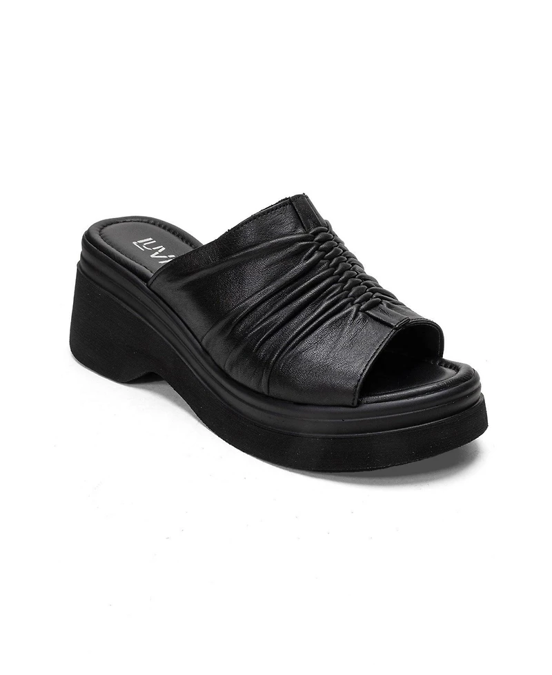 Forever & Always Shoes Nellie Leather Platform Sandal