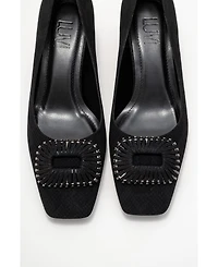 Prologue Shoes Velora Buckle Square Toe Block Heel Pump
