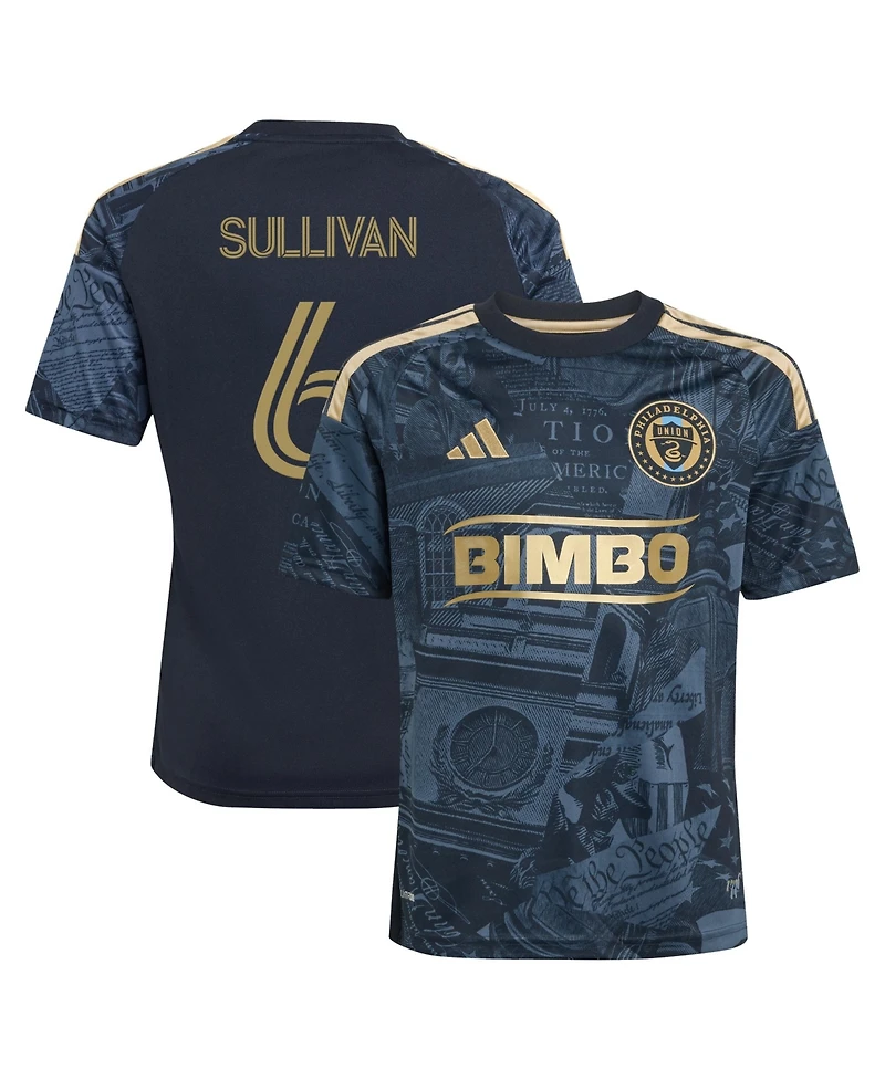 Adidas Big Boys and Girls Cavan Sullivan Navy Philadelphia Union 2026 1776 Kit Replica Jersey