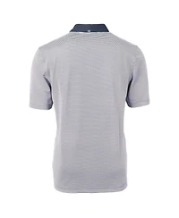 Cutter & Buck Men's Navy/White New York Yankees Virtue Eco Pique Micro Stripe Big Tall Polo Shirt